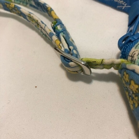 Vera Bradley English Meadow Small Y2K Bag Baguette Shoulder Crossbody Green Blue - Picture 4 of 10